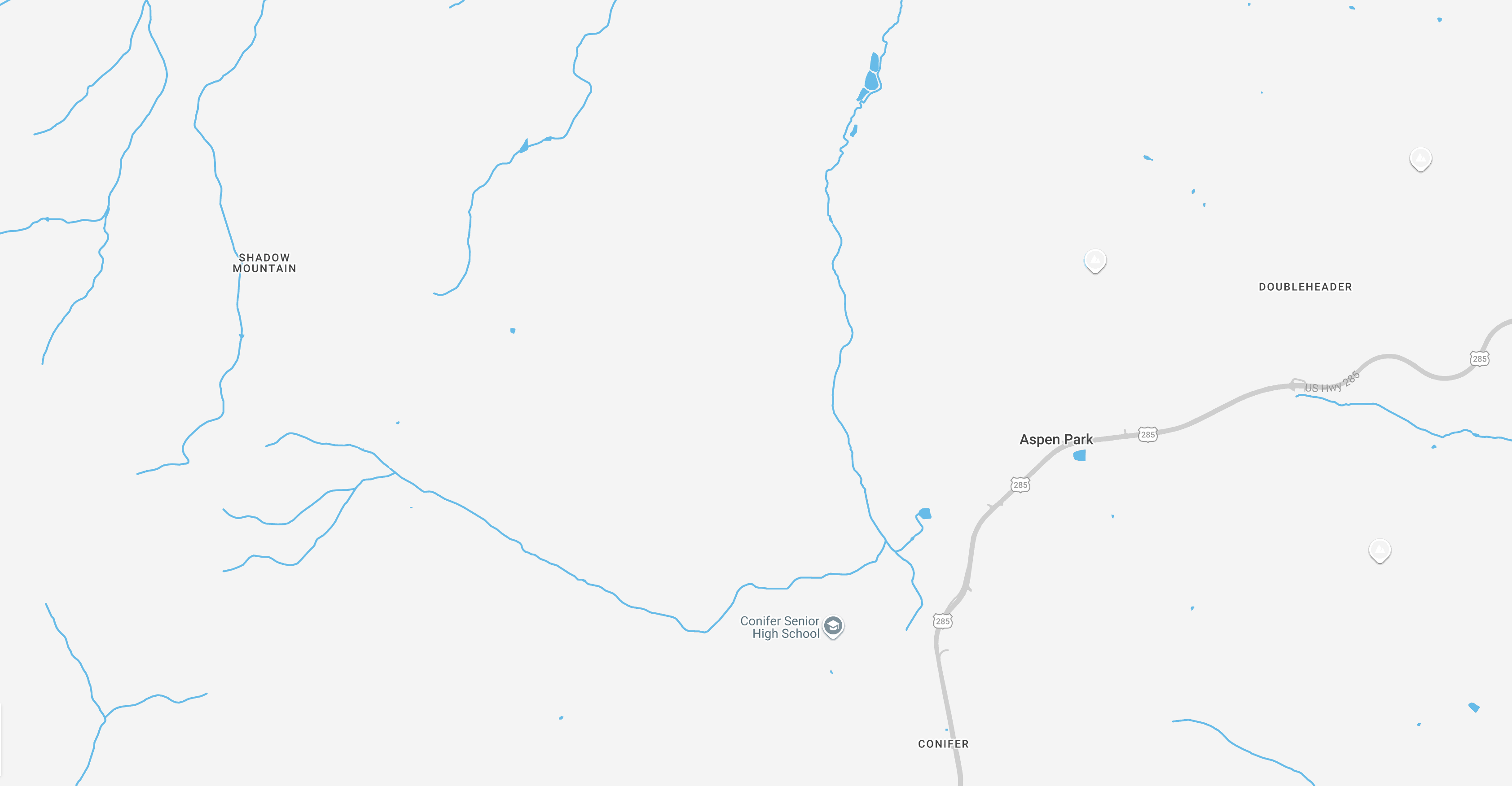 Map of CO around Aspen Park