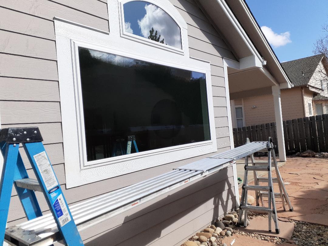 Golden, CO. New Jeldwen V-4500 series white color vinyl windows installed (After) image