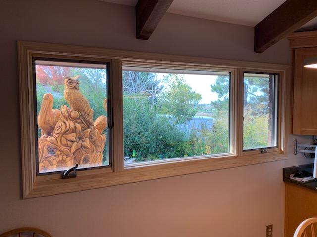 Morrison, CO. Andersen 400 series wood-clad (CPC) casement picture casement window installed 25/50/25 ratio