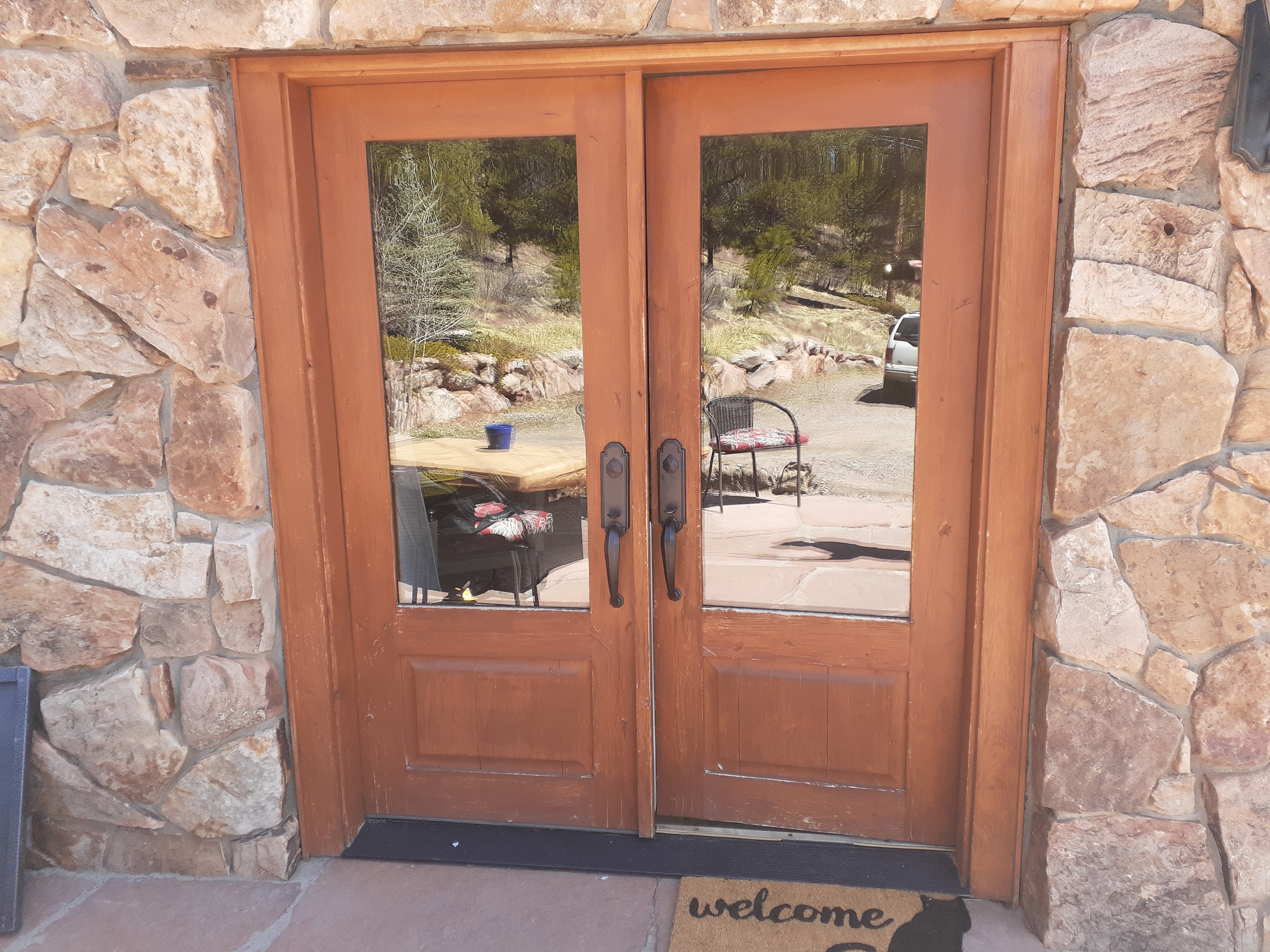 Morrison, CO. Before image old french door