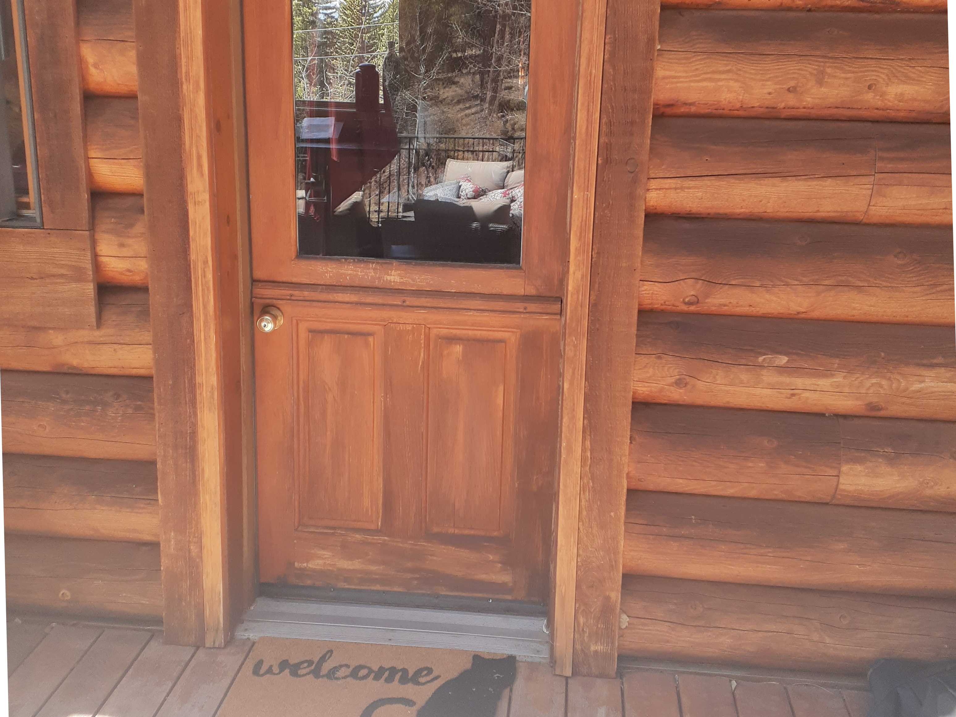 Morrison, CO. Old existing wood door before