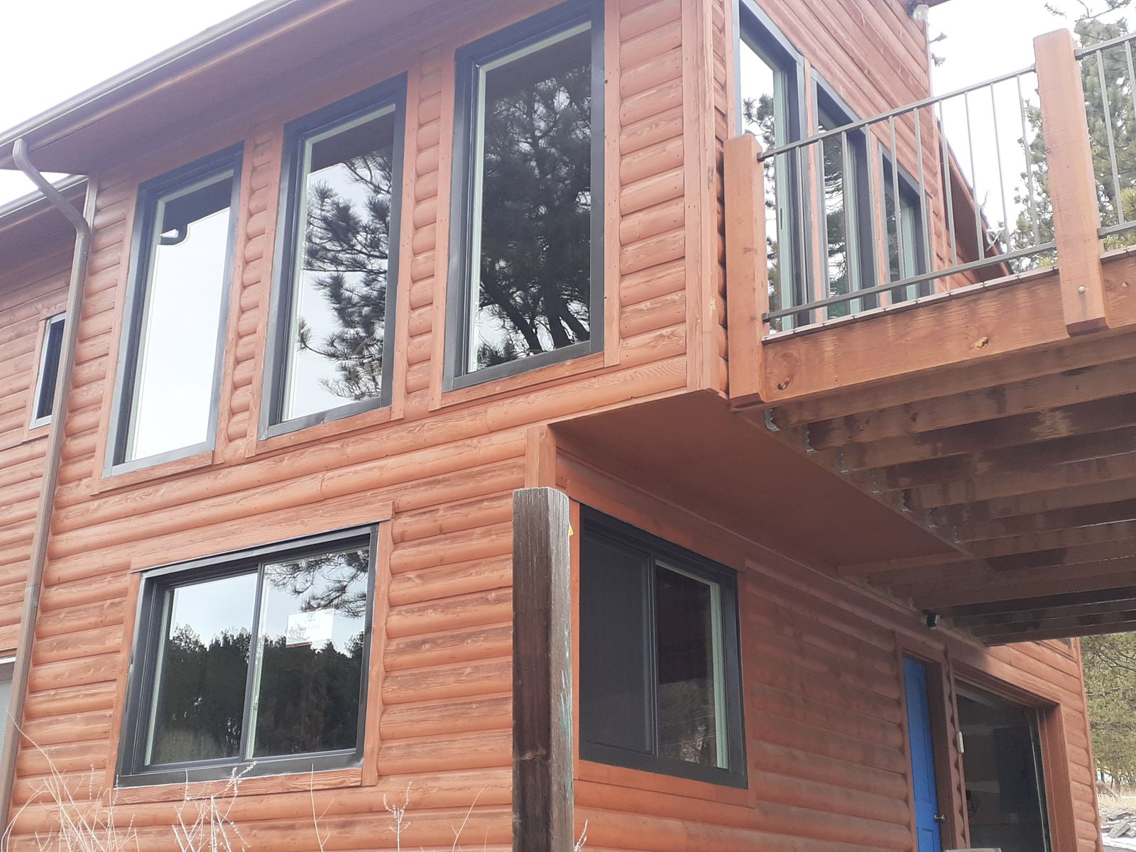 Bailey, CO Simonton Daylight-Max series Vinyl Slider and Picture windows combo colors Bronze exterior/White interior