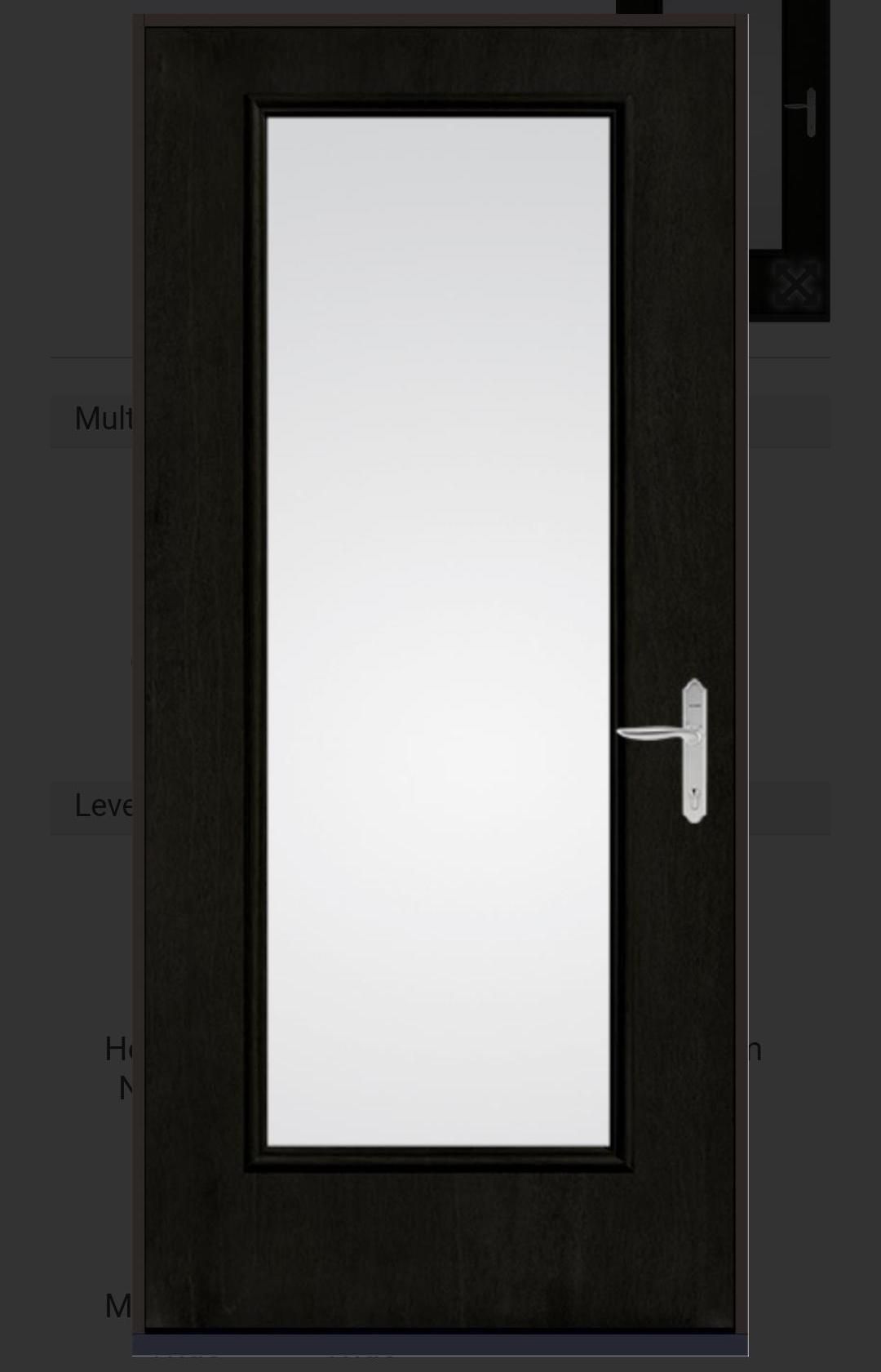 Therma-Tru Full-Lite with Acorn stain Nickel lever style handle double bore with deadbolt is available